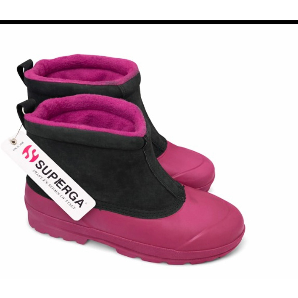Women's Superga Winter & Rain Boots Size 8 Pink Black